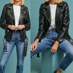 Anthropologie faux leather jacket